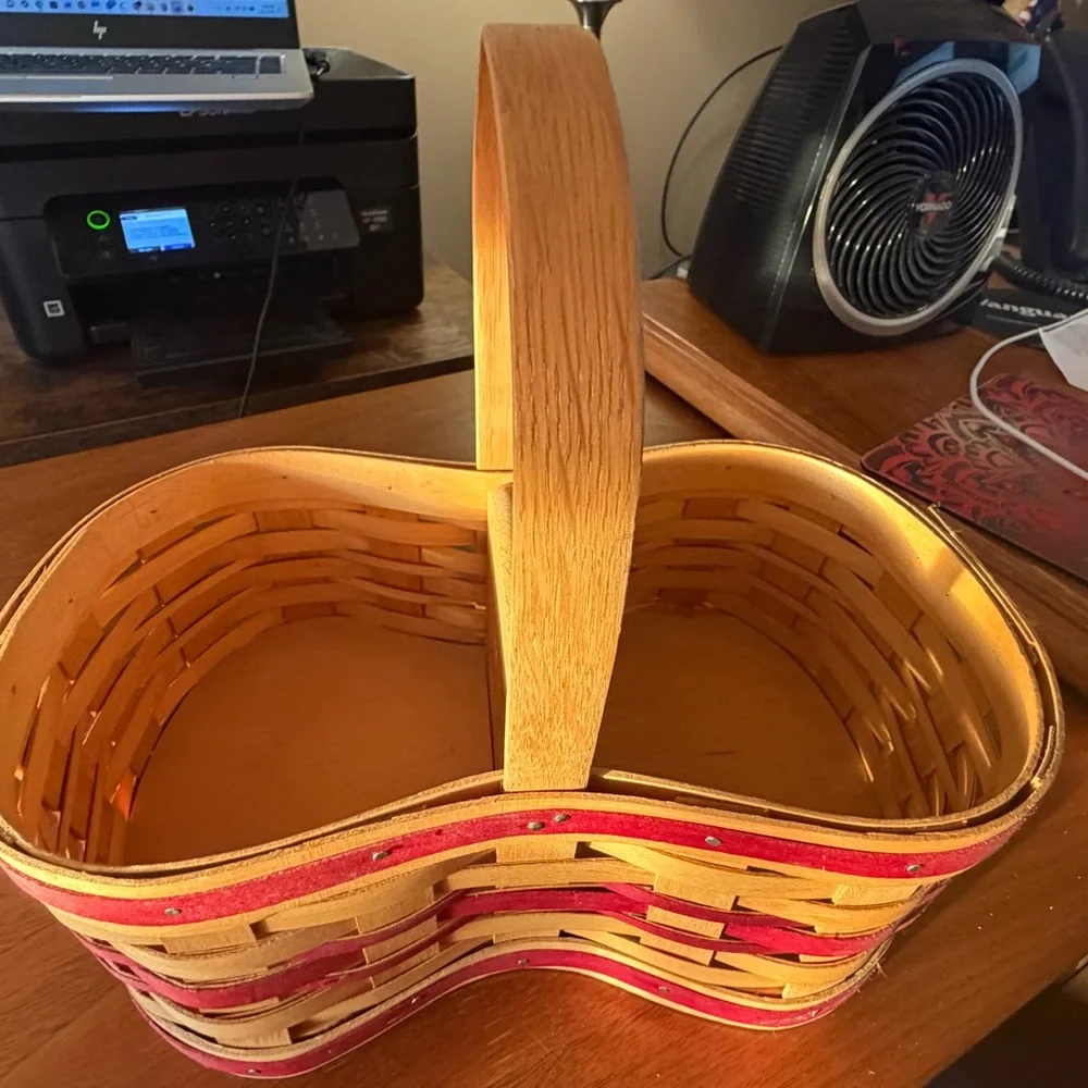 Bradford Basket Red and Tan Woven Basket